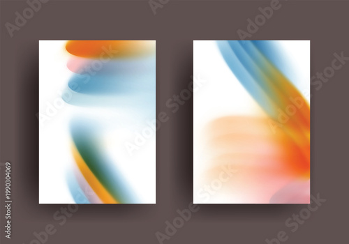 Abstract duality two panels of blurred color and light