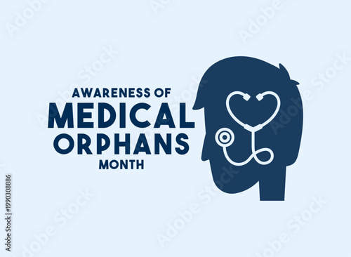 Flat design vector of Awareness of Medical Orphans Month. May.