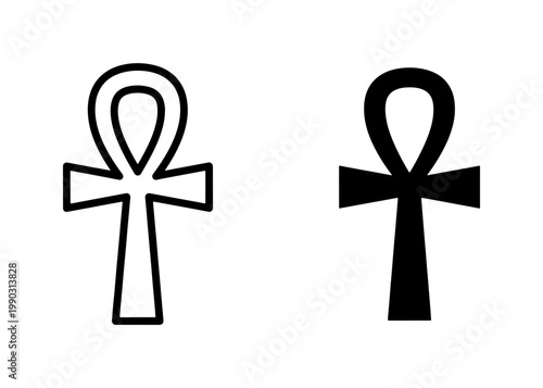 Ancient Egyptian Ankh Cross Life Symbol Icons