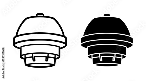 Car Fuel Tank Cap Vector Icon Set