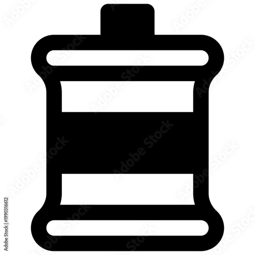 Fossil fuels. Outlined stroke vector icon with black-filled details.