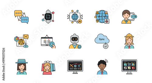 A cheerful icon illustration of a woman gardener, conveying positivity and connection to nature. Perfect for website graphics, app design, or marketin