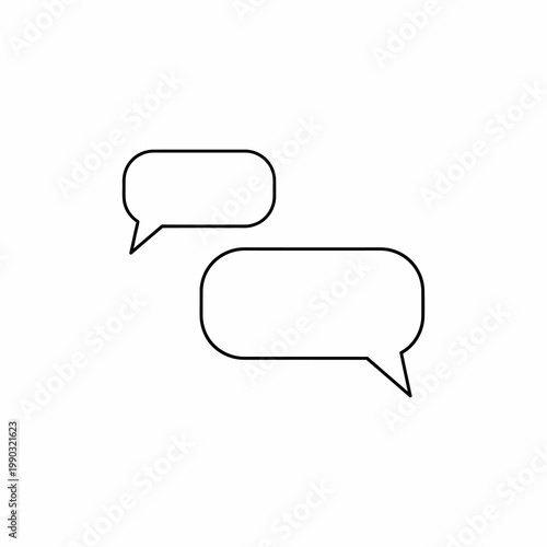 Minimal line illustration of chat bubbles for online messaging and communication