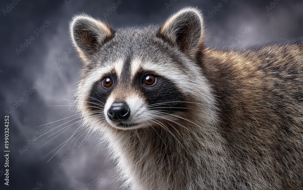 Obraz premium Rustic Raccoon with Sad Eyes