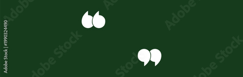 Quote icon. Mark for quotation, speech and citation. Double comma and inverted double comma.