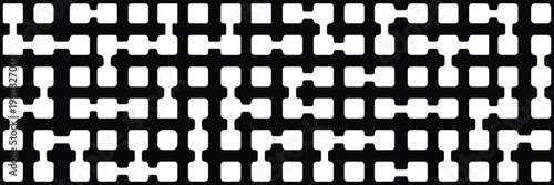 Diagonal metaball connected circles shape. Abstract nerve cell dots or computer nano net . Pattern of black metaballs isolated on white background. Metaball dot icon symbol set Set color metaballs set