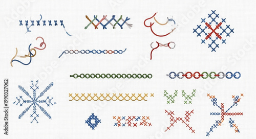 Collection of Cross Stitch Patterns and Motifs.