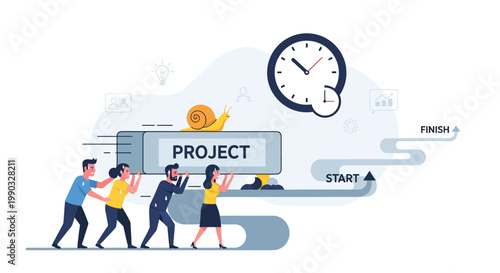 People working on project team.