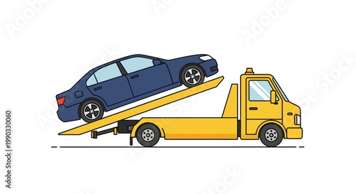 Tow truck with car.