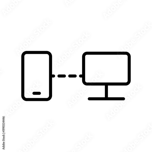 Connected Device Line Icon