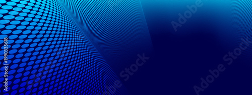 Blue lines in 3D perspective vector abstract background, dynamic linear minimal design, wave lied pattern in dimensional and movement.