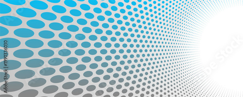 Radial dotted tunnel with strong central focus, symbolizing vision, progress, direction, clarity and forward movement.