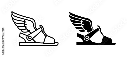 Hermes Winged Sandal Icon Set
