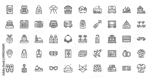 Honeymoon Romantic Couple Icon