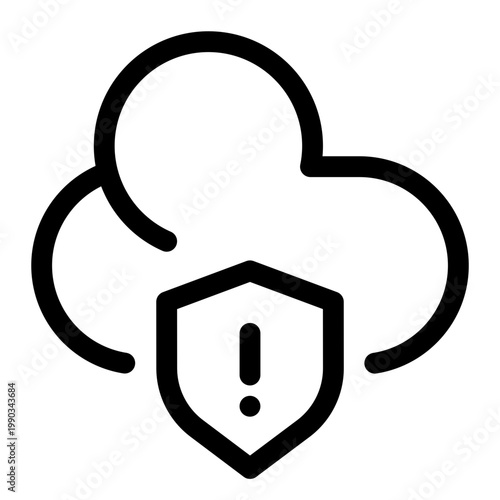Cloud Shield Warning Icon