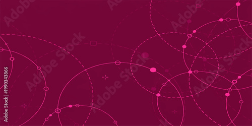 Abstract pink floral background with purple vector fractal lines and light wave patterns creating a fantasy technology design texture for an artistic wallpaper backdrop