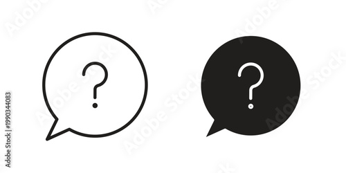 Interrogation icon for web and mobile app. Vector icons