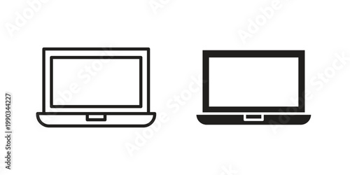 Laptop icon for web and mobile app. Vector icons