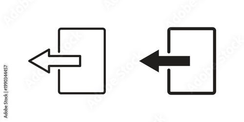 Log out icon for web and mobile app. Vector icons