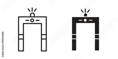 Metal detector icon for web and mobile app. Vector icons