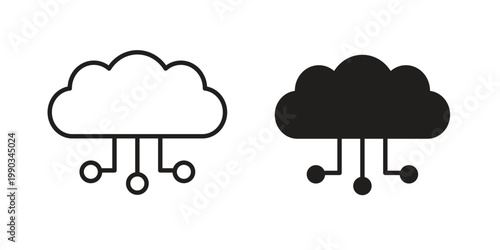 Network cloud icon for web and mobile app. Vector icons