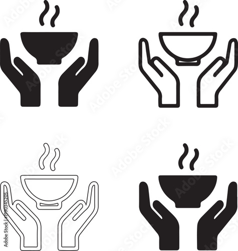 Isolated Hunger relief support banner, hunger relief support banner, charity donation food, global aid support, community help, poverty awareness, nonprofit campaign, vector icon design