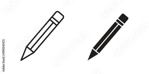 Pencil icon for web and mobile app. Vector icons