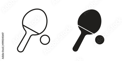 Ping pong icon for web and mobile app. Vector icons