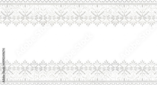 Intricate Black and White Decorative Border Pattern.