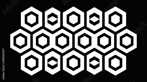 Tessellated hexagonal diamond pattern – Suitable for computational mesh networks, technical textiles, or cryptographic hardware.