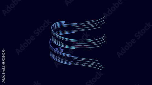 Exponential blue-accented motion curves – Great for cloud acceleration, high-speed trading platforms, or digital energy flow.