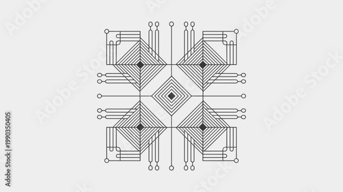 Four-diamond modular connection – Great for multi-node servers, distributed computing, or interconnect technology.