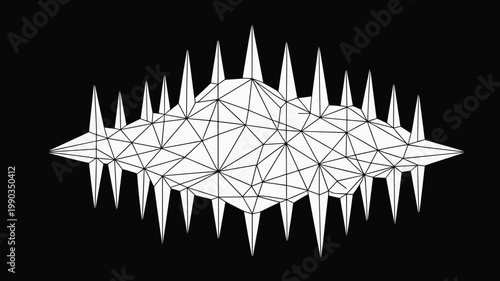 Crystalline lattice data symbol – Ideal for cryptographic networks, blockchain infrastructure, or complex data architecture.