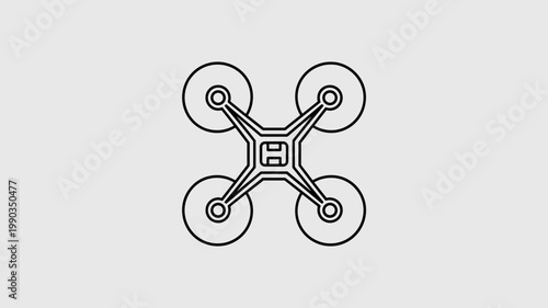 Tapered motor mount drone skeleton – Ideal for autonomous delivery startups, aerospace engineering, or drone racing tech.