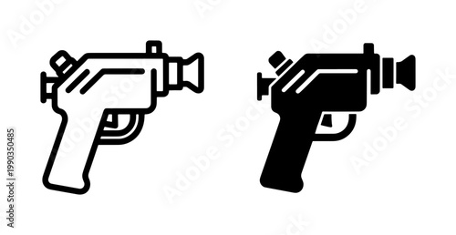 Futuristic Space Ray Gun Icon Set