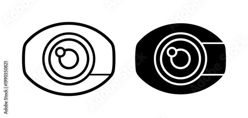 Modern Eye Icon Set for Vision and Security Design