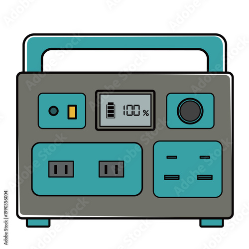 ポータブル電源・１００％表示
