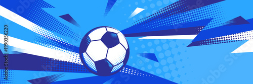 Abstract Sport Background with Football and Speed Effect Design