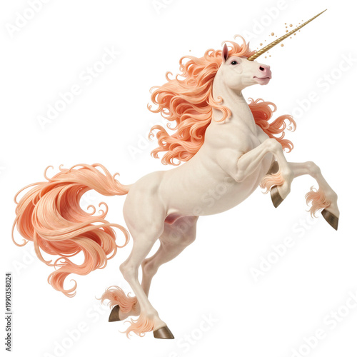 Magical Unicorn with Flowing Pink Mane