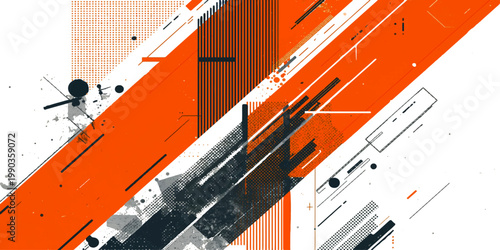 Foto Abstract grunge background featuring urban stripes and architectural patterns wi