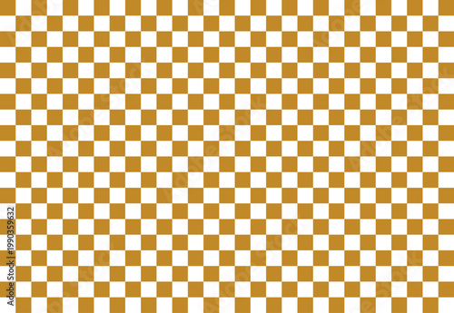 Patrón de tablero de ajedrez clásico en colores ocre y blanco