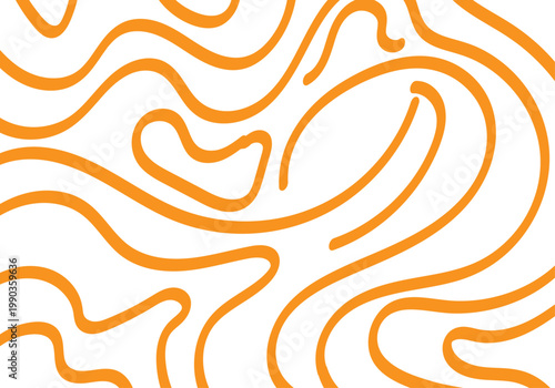 Patrón abstracto de líneas curvas onduladas en color naranja