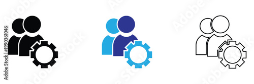 Sales Team  Icons Set for Business. Collection of modern flat icons representing sales team concepts, marketing, management, growth, and customer relations for business and corporate design use.