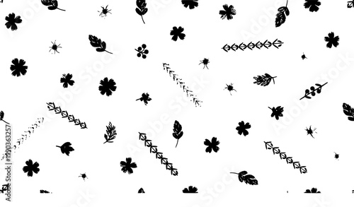 Trendy colorful embroidered floral seamless pattern with hand drawn gouache flowers vector background