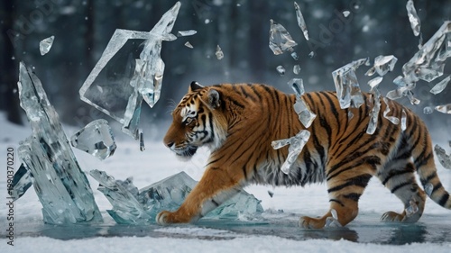 a Siberian tiger Ai generative
