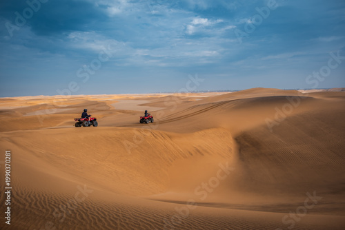 Quad biking in the desert near Swakopmund in Namibia