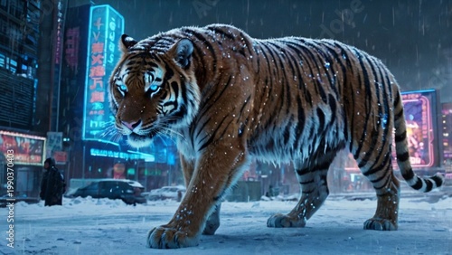 a Siberian tiger Ai generative