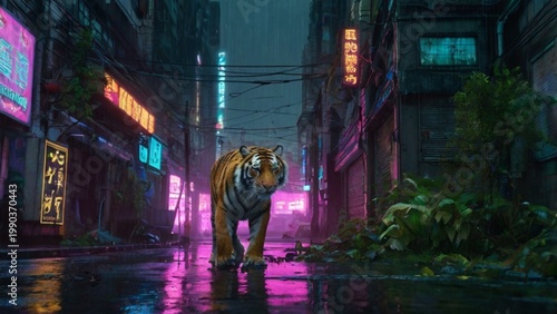 a Siberian tiger Ai generative
