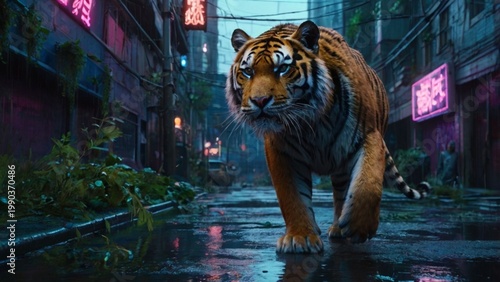 a Siberian tiger Ai generative