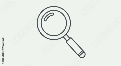 Magnifying glass icon illustration of search analysis and investigation concept